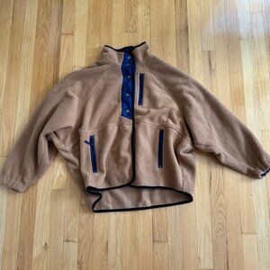 American Eagle Brown Fuzzy Teddy Bear Sweatshirt Medium